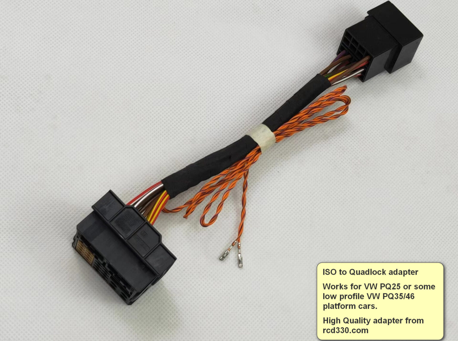 VW ISO To Quadlock Adapter RCD330 Plus RCD510 Conversion Cable for VW ...