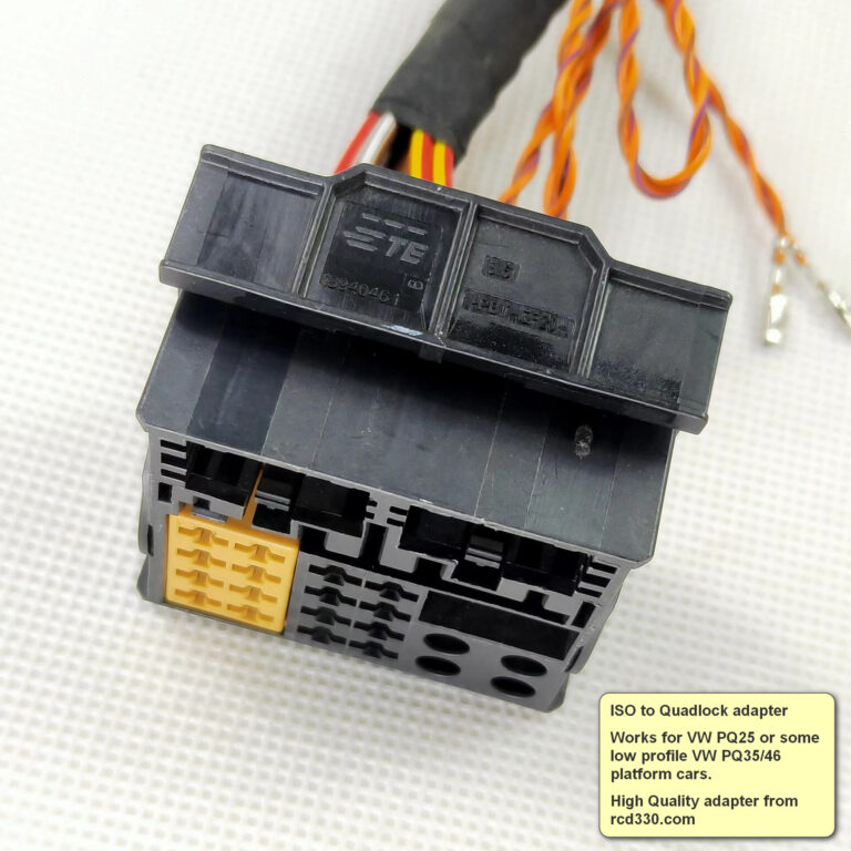 VW ISO To Quadlock Adapter RCD330 Plus RCD510 Conversion Cable for VW ...